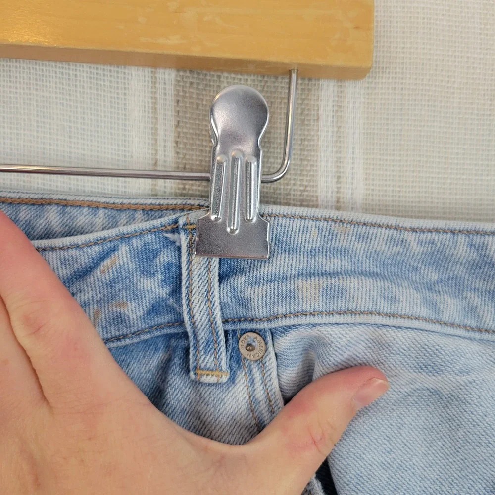 American‎ Eagle Strigid Real Good Mom Jeans Blue Size 18 Regular